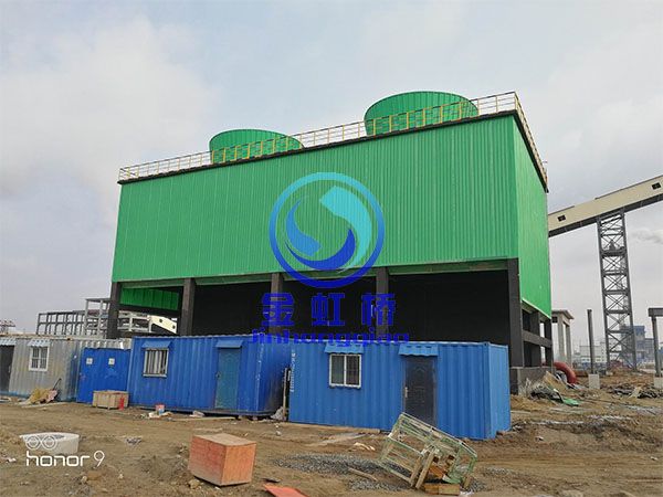 安裝在山東魏橋集團沾化氧化鋁項目的WGPS-3000型無(wú)填料冷卻塔